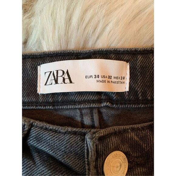 Zara Premium 80s Skinny Jeans in Smokey Gray Size 2 NWT - Picture 4 of 4